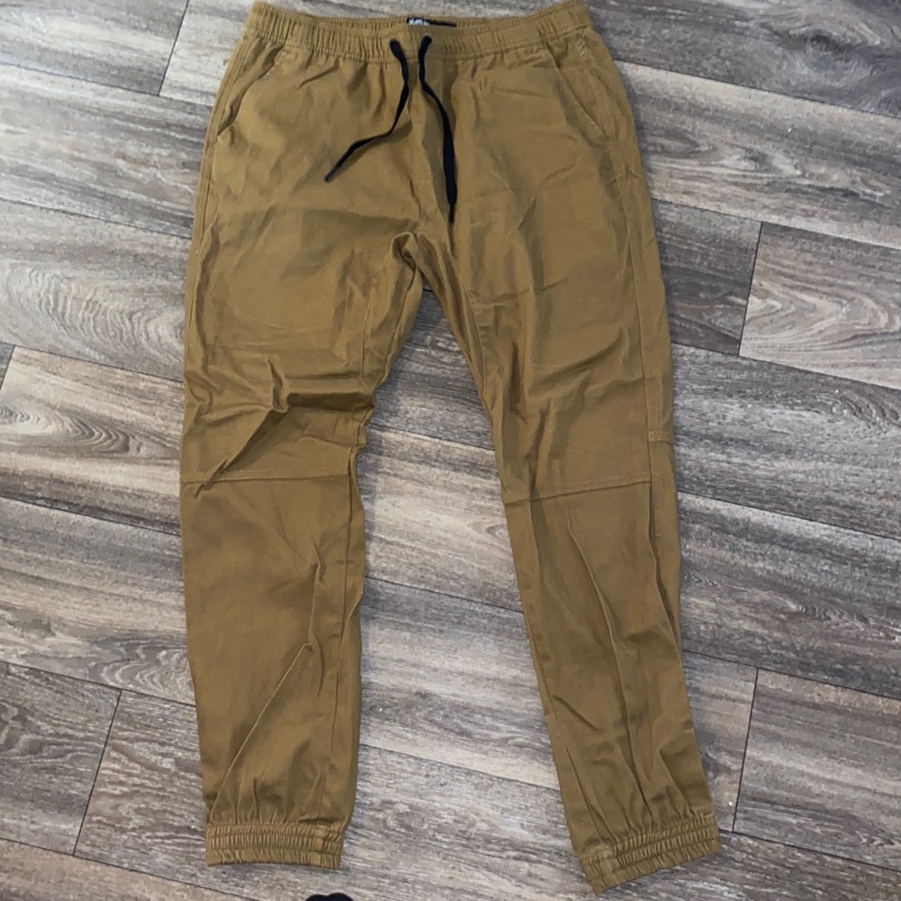 Khaki joggers.